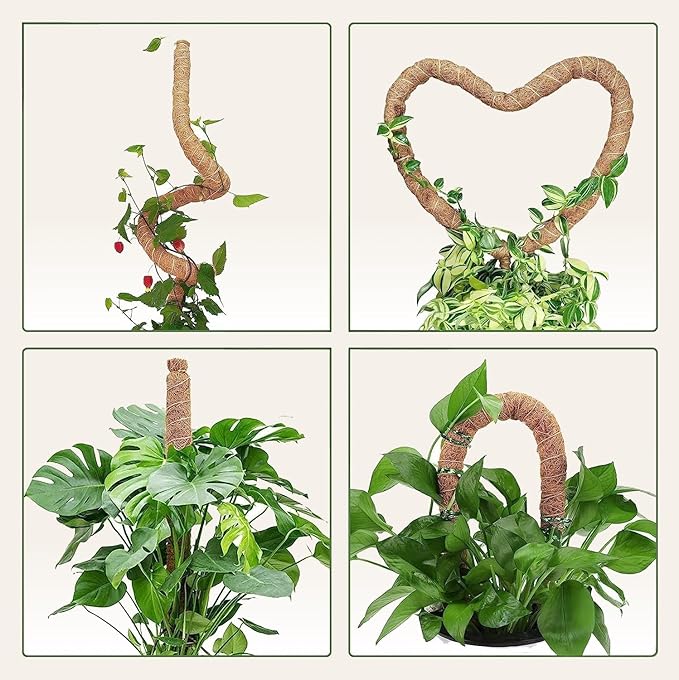 Craft911 Moss Pole Monstera Plant Support – 48” Bendable Moss Pole Monstera Plant Support, Plant Stakes for Indoor Plants, Tall Plant Sticks Support for Climbing Plants