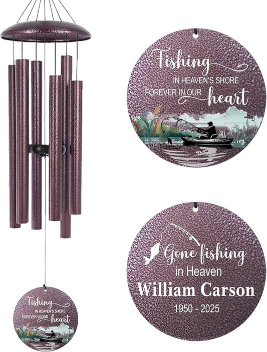 ASTARIN Memorial Wind Chimes Personalized, Deep Tone Wind Chimes for Loss of Loved One, Sympathy Gifts for Loss Mom/Dad/Sister, Outdoor Windchime for Memory Bereavement Condolence