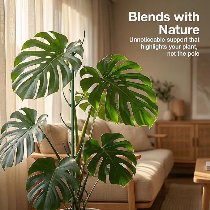 Monstera Plant Support Stakes Indoor - 10-Pack Stackable Tall Plant Sticks for Climbing Plants Stem Support - Durable Trellis Garden Poles for Outdoor Gardening
