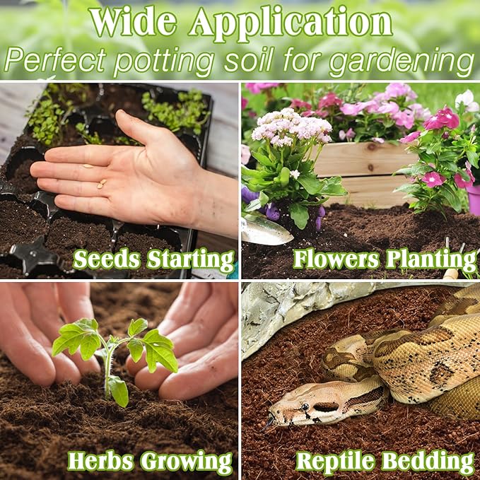 ZeeDix 200pcs 40mm Coco Coir Pellets Potting Soil, Organic Coconut Fiber Seed Starter Soil Pellets, Coconut Coir Soil Discs for Indoor Outdoor Plants, Herbs Houseplants Flowers Succulents Vegetables