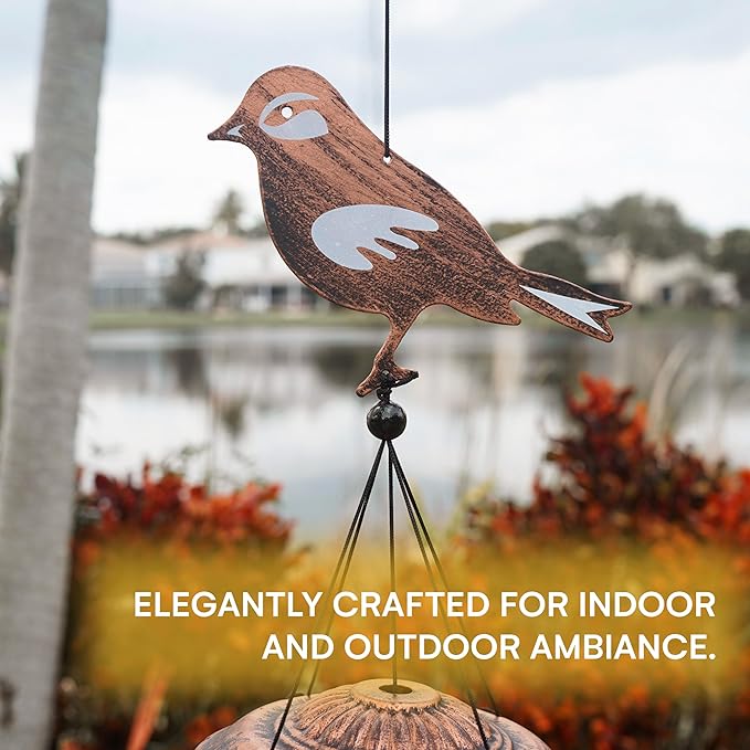 VP Home 32" H Soothing Songbirds Wind Chimes for Outside Unique Songbirds Soothing Windchimes Outdoor Decorations Garden Decor Songbirds Gift for Women, Mom, Grandma, Unisex