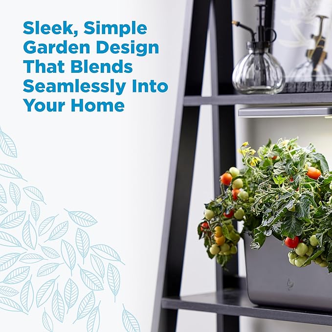 AeroGarden Harvest 2.0, Indoor Garden Hydroponic System with LED Grow Light, Holds up to 6 Pods, Charcoal