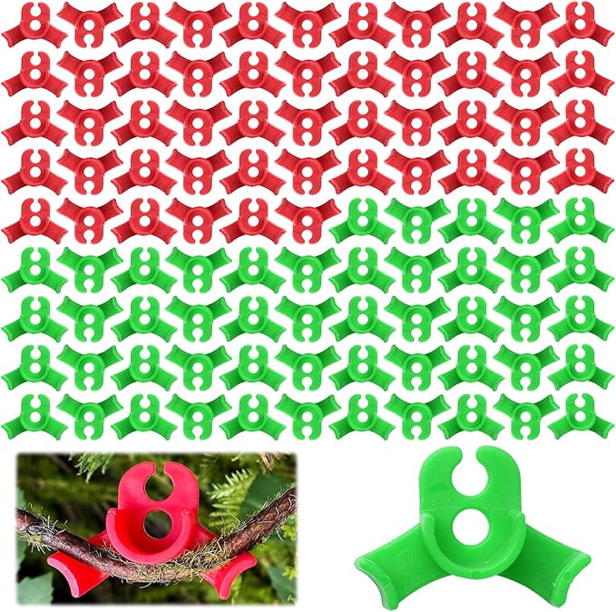 TNJPSEK 100 Pcs Plant Training Clips, Adjustable Low-Stress Training Plant Clips, Reusable 90-Degree Bendies Folder to Bend for Tomatoes Cucumbers Beans Climbing Plants in Indoor Outdoor Gardens