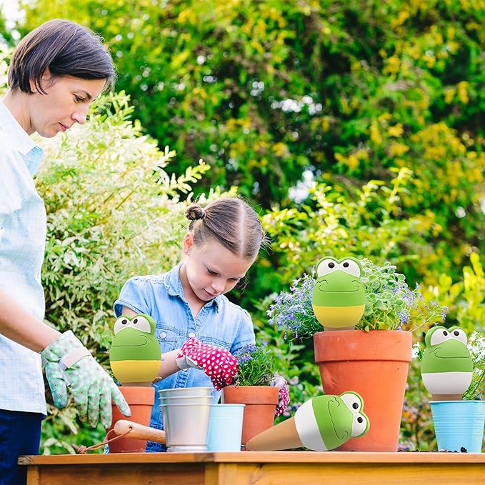 4 Pack Terracotta Self Watering Spikes, Automatic Plant Waterer Devices Continuous Moisture with Slow Release Plant Watering Globes Watering System