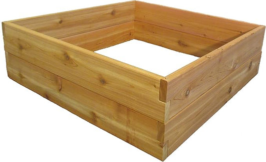 Infinite Cedar 3 ft x 3 ft x 11 in Raised Garden Bed Kit - Made from 1" Thick Western Red Cedar from North America
