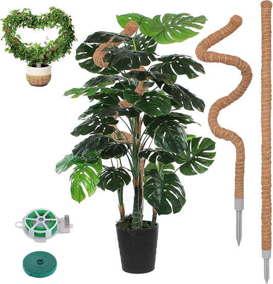 LifeNest 2 Pack Moss Pole, 28 Inch Monstera Plant Support, Moss Poles for Climbing Plants Indoor DIY, Coco Coir Plant Pole Moss Plant Stick Support Stake Kit for Potted Plants, Pothos, Philodendron