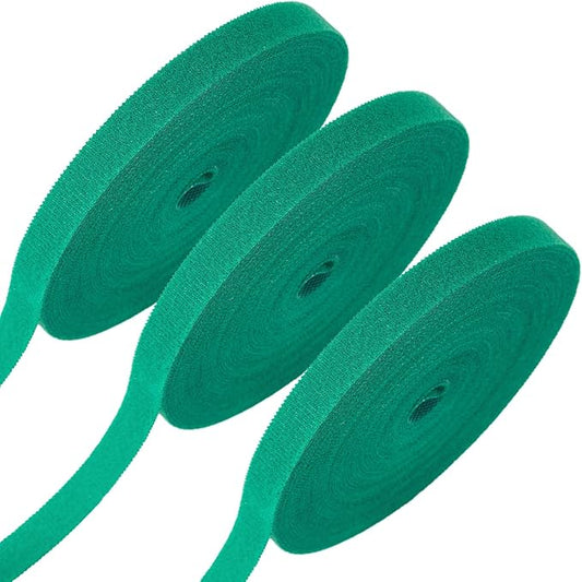 Tangyinrd 3 roll Garden Tie Green Tape Twist Ties for Plants Tomato Plant Support for Effective Growing for Climbing Plants,Reusable Adjustable Garden Plant Ties Gardening Strap