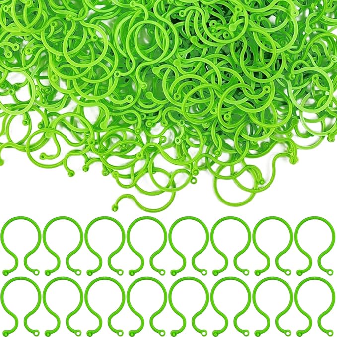 RONYOUNG 500PCS Plant Twist Clip Ties Garden Plant Support Clips Vegetables Tomato Vine Flower Clips Plant Locks for Securing Plants