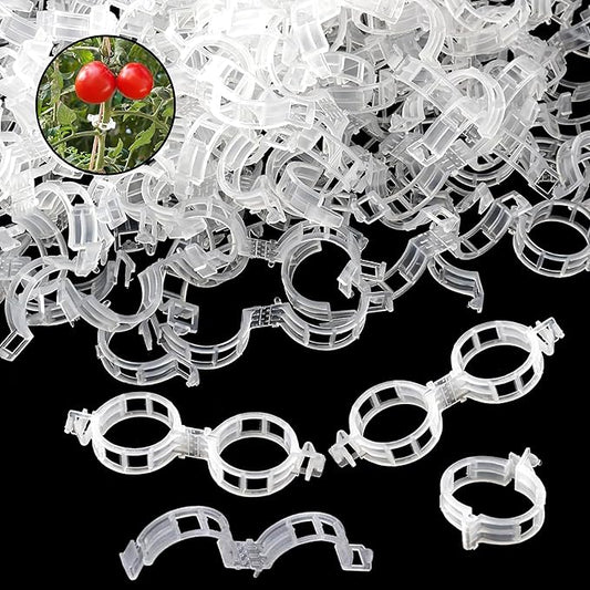 200pcs Trellis Clips for Climbing Plants Outdoor,Plant Support Clips Reusable Garden Clips,Tomato Clips, Plastic Trellis Clips,Garden Plant Clips to Grow Upright Makes Plants Healthier