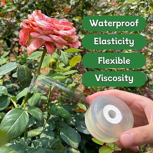 HAINANSTRY Grafting Tape 3PCS, Stretchable Garden Grafting Tape for Fruit Trees, Tree Plant Tape, Plants Repair Tapes for Floral Fruit Tree, Budding Tape(Green & White & Yellow)