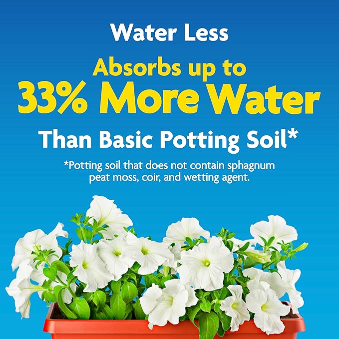 Miracle-GRO Moisture Control Potting Mix, for Container Plants, Protects Against Over- and Under-Watering, 16 qt., 2-Pack