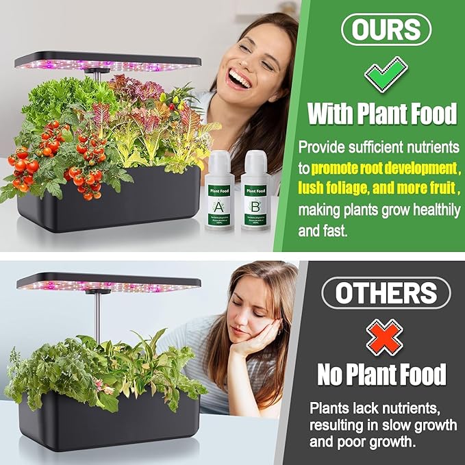 Bigmeta Hydroponic Pods Compatible with Aerogarden - Seed Sprout Pods Kit with Plant Food, 100pcs Grow Sponges, Pod Labels, for Most Indoor Hydroponics Growing Plants System