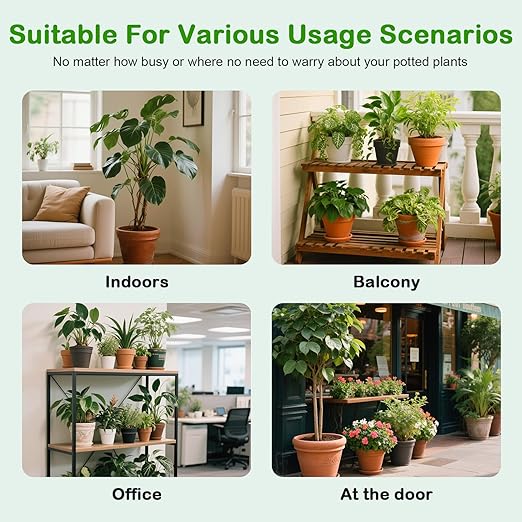 Upgrade Auto Plant Watering Devices Indoor, Plant Waterer for 20 Potted Plants, Houseplant Watering System, Up to 30-Day Programmable Water Timer, Automatic Drip Irrigation Kit for Vacation