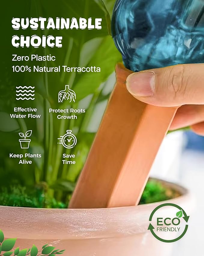 Plant Watering Devices, Self Watering Spikes, Self Watering Planter Insert, Terracotta Watering Spikes, Plant Watering Spikes, Vacation Plant Watering Devices, Water Plants While Away