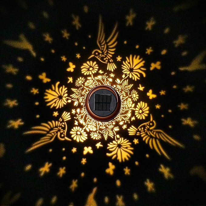Solar Lanterns Outdoor Waterproof Hummingbird Solar Lights Outdoor Waterproof for Garden, Backyard, Patio Decor, Birthday Gifts for Women Mom Grandma, Hanging Garden Lights for Outside