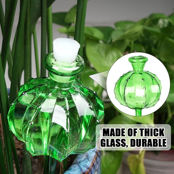 Self Watering Planter Insert. Plant Watering Devices. Plant Watering Bulbs. 4-PCS Plant Watering Globes. Green Colors Cactus Shape Self Watering Globes Medium Size. Plant Lover Gifts