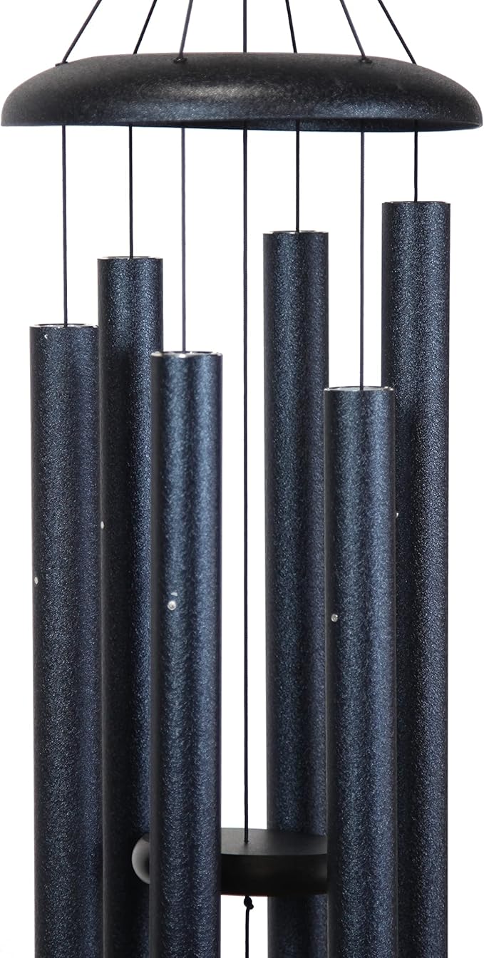 Corinthian Bells by Wind River – 44 inch Midnight Blue Wind Chime for Patio, Backyard, Garden, and Outdoor Decor (Aluminum Chime) Made in The USA