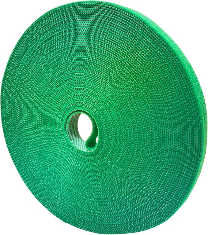 plantactic Garden Tie Green Tape, Plant Supports, Gentle On Plants (65.6ft × 0.6 inch, 1 roll, Green)