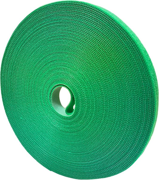 plantactic Garden Tie Green Tape, Plant Supports, Gentle On Plants (65.6ft × 0.6 inch, 1 roll, Green)
