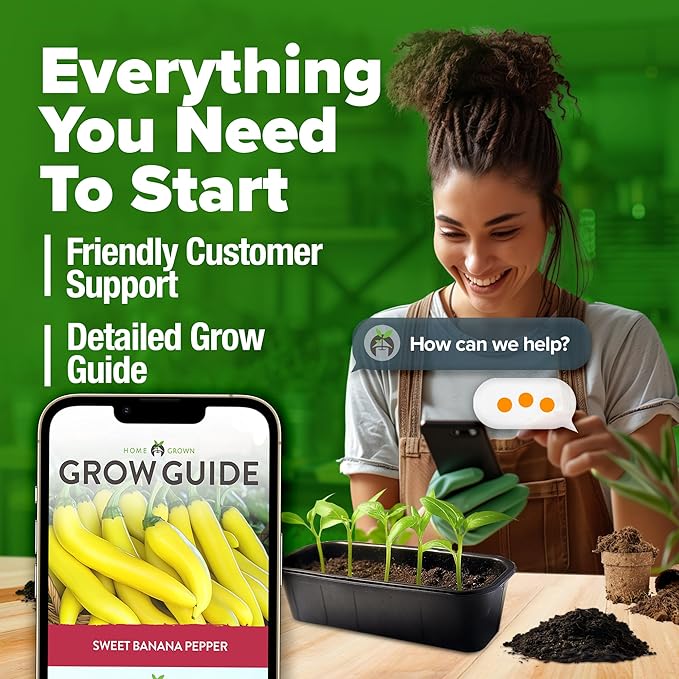 HOME GROWN Non GMO Banana Pepper Seeds Pack 94 Heirloom Vegetable Seeds High Germination Sweet Peppers for Planting Indoors or Outdoor Garden (Capsicum annuum) (1pack)