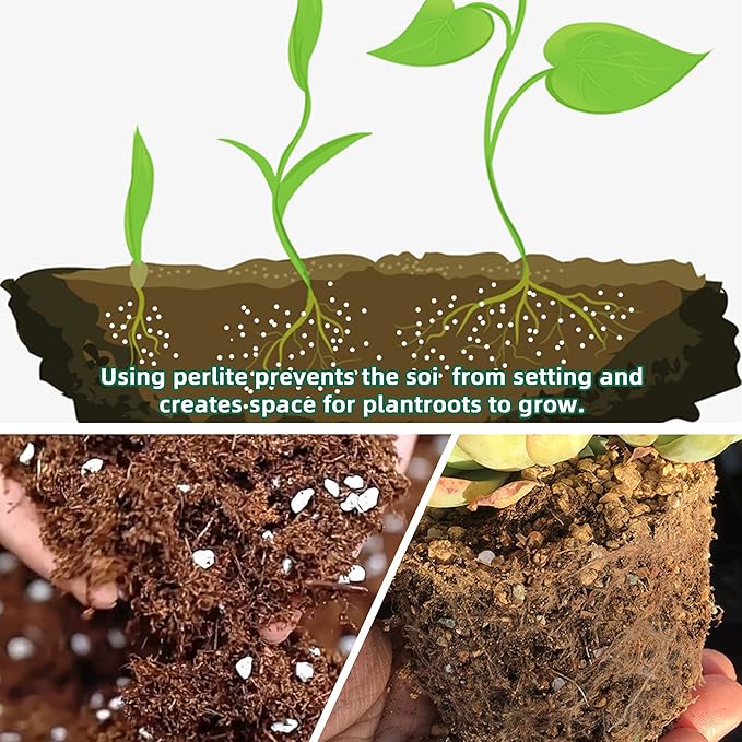 29 Quarts Perlite for Plant Soil - Amendment for Potting Soil, Improves Drainage and Aeration for Soil,Better for Root Growth…
