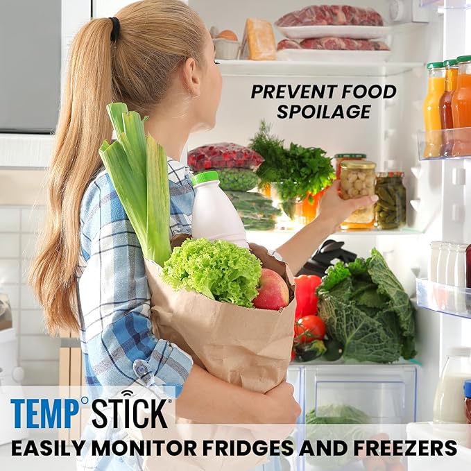 Temp Stick Remote WiFi Temperature & Humidity Sensor, Data Logger. No Subscription. 24/7 Monitor, Unlimited Text, App & Email Alerts. Made in America. Use with Alexa, IFTTT. Monitor Anywhere, Anytime