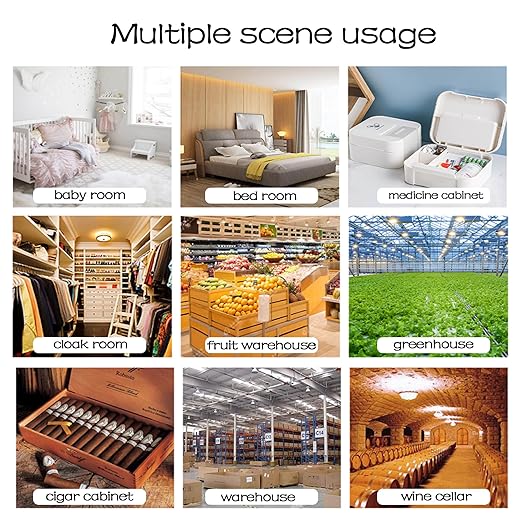 WiFi Hygrometer Thermometer Sensor, Wireless Smart Temperature Humidity Monitor with Remote App Notification Alert, for Home, Greenhouse White (1pack)