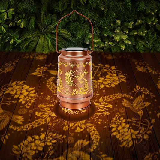 Hummingbird Solar Lanterns Outdoor Waterproof - Wxiben Hummingbird Gifts for Women Mom Grandma, Birthday Christmas Mother's Day Housewarming Gifts, Humming Bird Decor Solar Lights for Tabletop Lawn