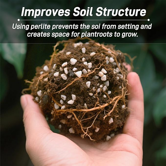 29 Quarts Perlite for Plant Soil - Amendment for Potting Soil, Improves Drainage and Aeration for Soil,Better for Root Growth (1/4 inch)