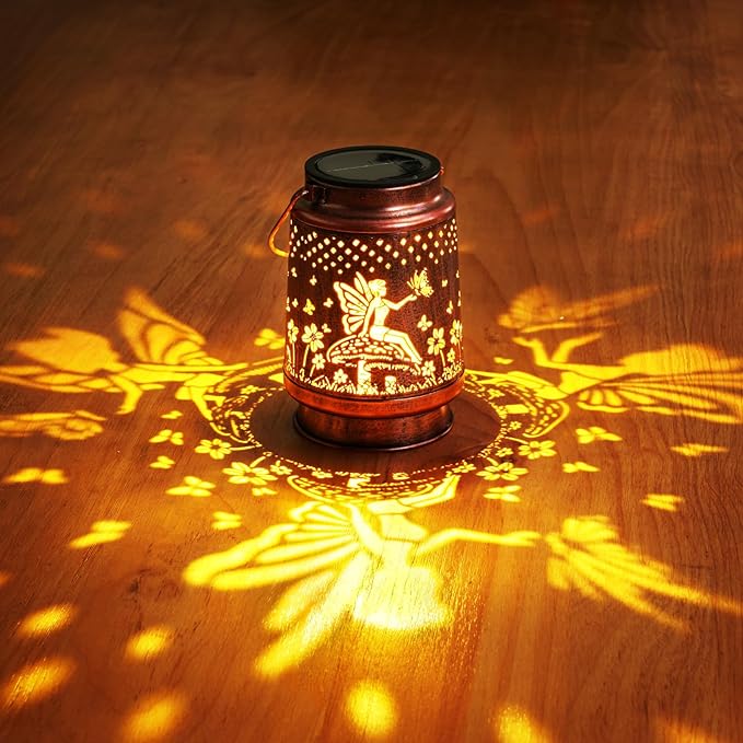 Homemory Christmas Gifts for Women Mom Grandma, Solar Lanterns Fairy Lights Outdoor Waterproof Garden Decor, LED Hanging Solar Lights for Yard, Patio, Backyard, Porch, Lawn