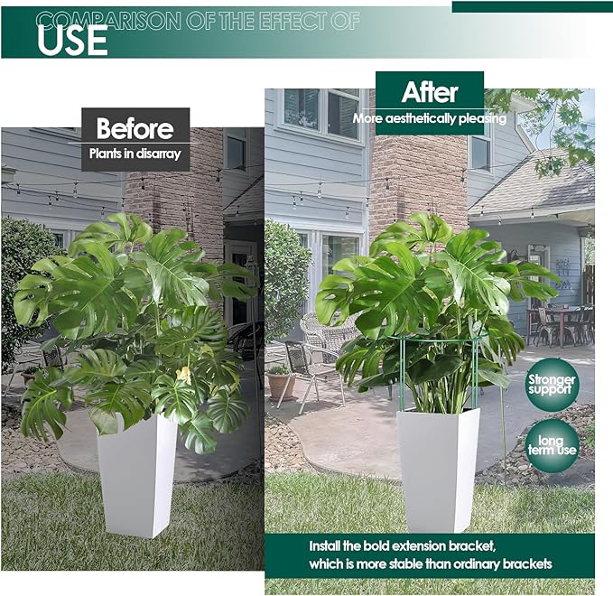 LKSSZS 12 Pack Garden Plant Support Stakes, Half Round Peony Cages and Supports, Metal Garden Support Ring, Border Support for Outdoor Indoor Plants, Peony, Hydrangea,Tomato, Monstera