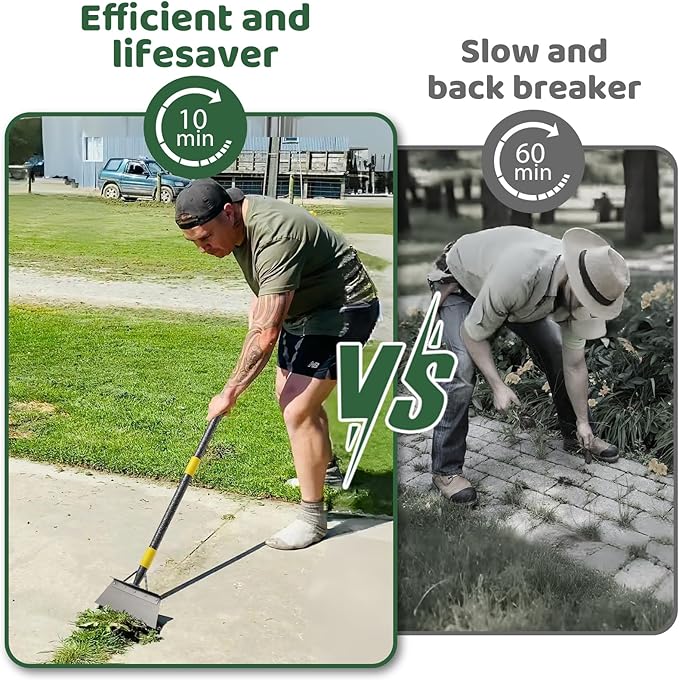 Garden Flat Shovel, Ice Scraper, 88" Long Multifunctional Garden Cleaning Shovel Weeding Tool,Heavy Duty Floor Scraper Long Handle,Metal Weeding Scraper for Lawn Edging, Snow Ice Removal