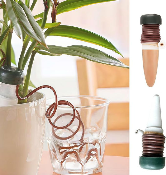 TUKIU 2 Pack Plant Self Watering Stakes, Automatic Watering Terracotta Spikes for Vacation Plant Self Watering Kit for Outdoor & Indoor Use