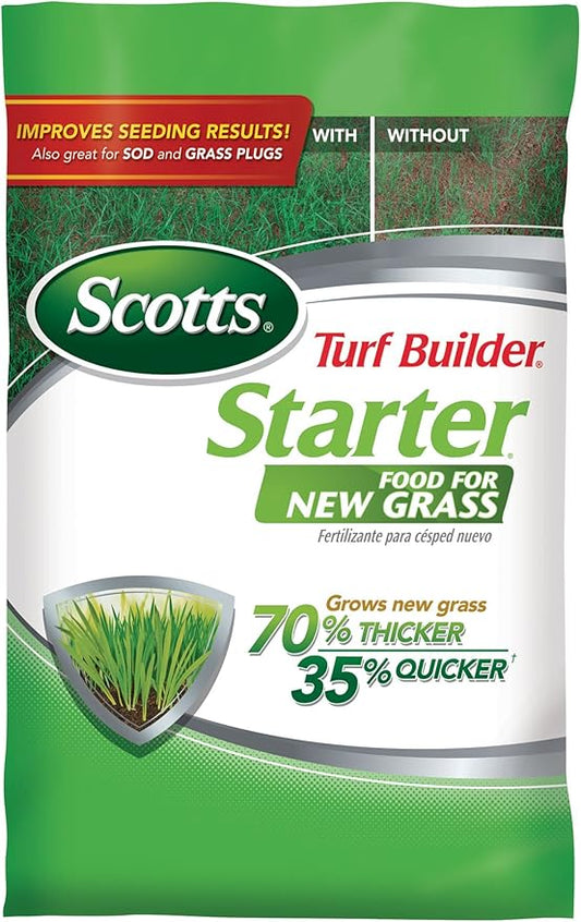 Scotts Turf Builder Starter Fertilizer for New Grass, Use When Planting Seed, 5,000 sq. ft., 15 lbs.