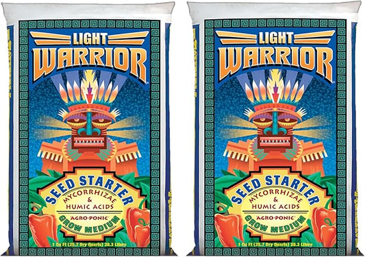 FoxFarm Light Warrior Seed Starter Growing Medium, 1cu ft (Pack of 2) - Beneficial for Seed Germination and Root Development, Indoor/Outdoor Cultivation - Ideal Nutrition for Plant Seedlings