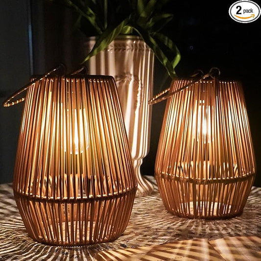 Solar Lanterns, KagoLing Solar Lanterns Outdoor Waterproof Gifts for Women Hanging Lights Outdoor Christmas Lamp Lights Decoration for Outside Garden,Yard,Patio,Porch,Trees,Lawn,Pathway Decor, 2 Pack