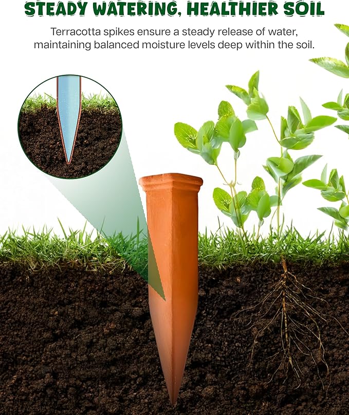 Plant Watering Devices, Self Watering Spikes, Self Watering Planter Insert, Terracotta Watering Spikes, Plant Watering Spikes, Vacation Plant Watering Devices, Water Plants While Away