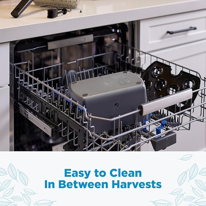 AeroGarden Harvest 2.0, Indoor Garden Hydroponic System with LED Grow Light, Holds up to 6 Pods, Charcoal