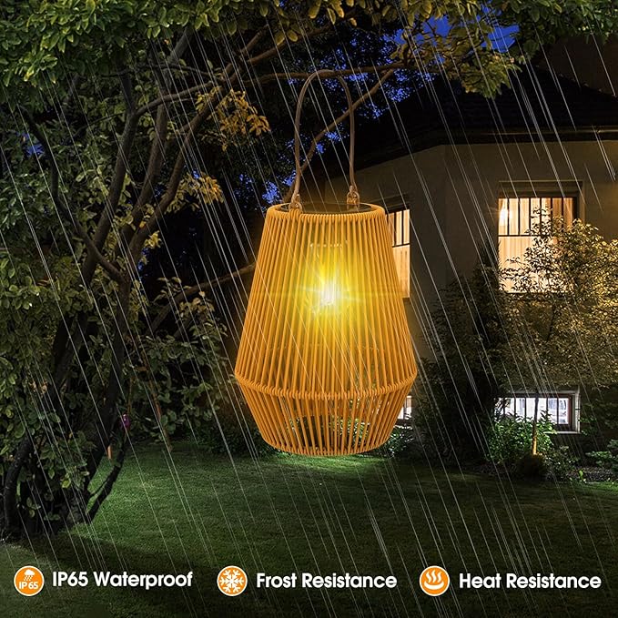 Solar Lanterns, KagoLing Solar Lanterns Outdoor Waterproof Hanging Solar Lights Outdoor Waterproof Solar Lamp Lights for Outside Garden,Yard,Patio,Porch,Trees,Lawn,Pathway Decor Gifts for Women Mom