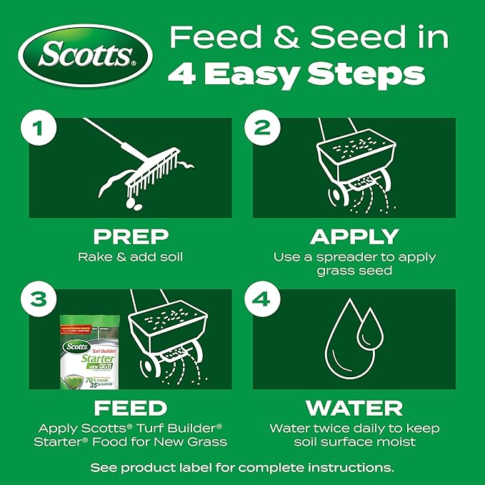 Scotts Turf Builder Starter Fertilizer for New Grass, Use When Planting Seed, 1,000 sq. ft., 3 lbs.
