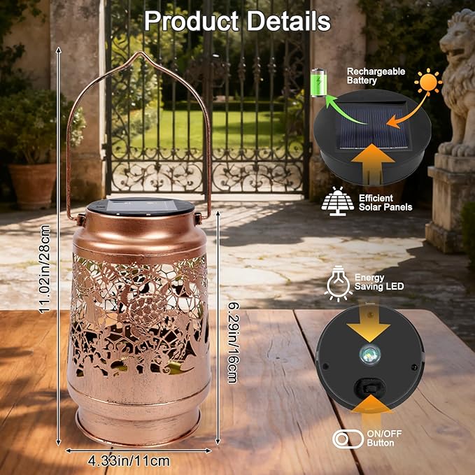 Sea Turtle Gift for Women - Sea Turtle Solar Lanterns Outdoor Waterproof, Turtles Garden Decor Hang LED Solar Lights, Mom Grandma Ocean Animal Lovers Christmas Mother's Day Housewarming Gifts