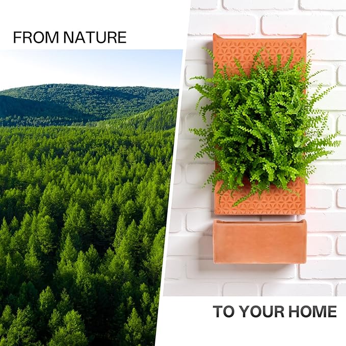 dadop Terracotta Self Watering Wall Pots for Indoor Plants, Hanging Planters for Indoor Plants Holder, Terra Cotta Pot Home Decor