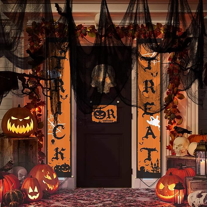 ZeeDix Halloween Black Creepy Cloth 79 x 200in Giant Spooky Cheesecloth Halloween Decoration Scary Gauze Cloth for Party Supplies Haunted Houses Outdoor Yard Home Wall Doorways Decor