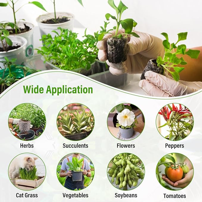 Legigo 100 PCS Coco Coir Seed Starter Pellets, 35mm Coconut Coir Soil Plugs for Seed Germination, Compressed Seed Plant Starter Soil Pods Plugs for Starting Seed Planting Herbs Flowers Vegetables
