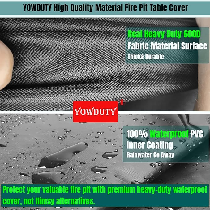Round Fire Pit Cover for Solo Stove Bonfire 20 Inch, Waterproof Heavy Duty 600D Material Patio Firepit Cover 20" for Solo Stove Bonfire Series,Round 21" D x 15" H