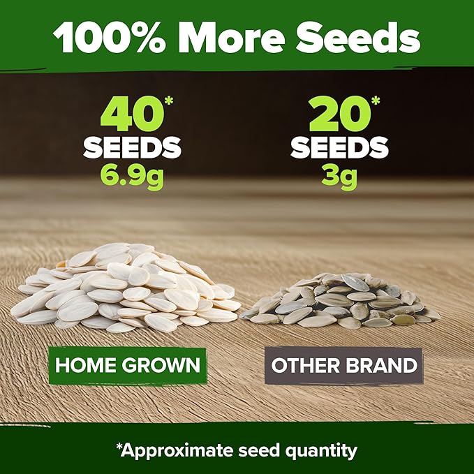 HOME GROWN Non GMO 5 Pumpkin Seeds Mix - 40 Seeds Heirloom Pumpkin for Planting Ideal Garden for Unique Varieties Yellow Paris and Casper, Culinary and Decorative Use