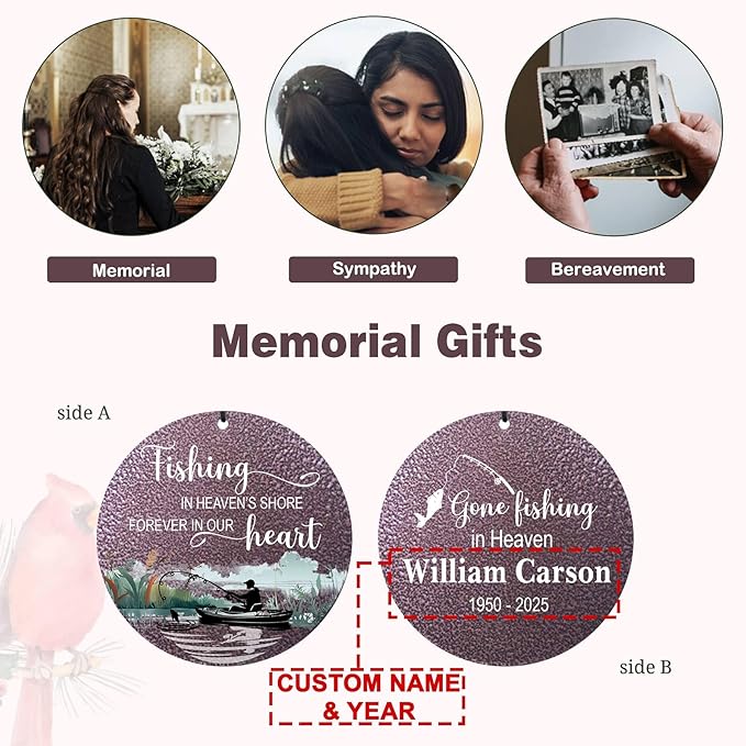 ASTARIN Memorial Wind Chimes Personalized, Deep Tone Wind Chimes for Loss of Loved One, Sympathy Gifts for Loss Mom/Dad/Sister, Outdoor Windchime for Memory Bereavement Condolence