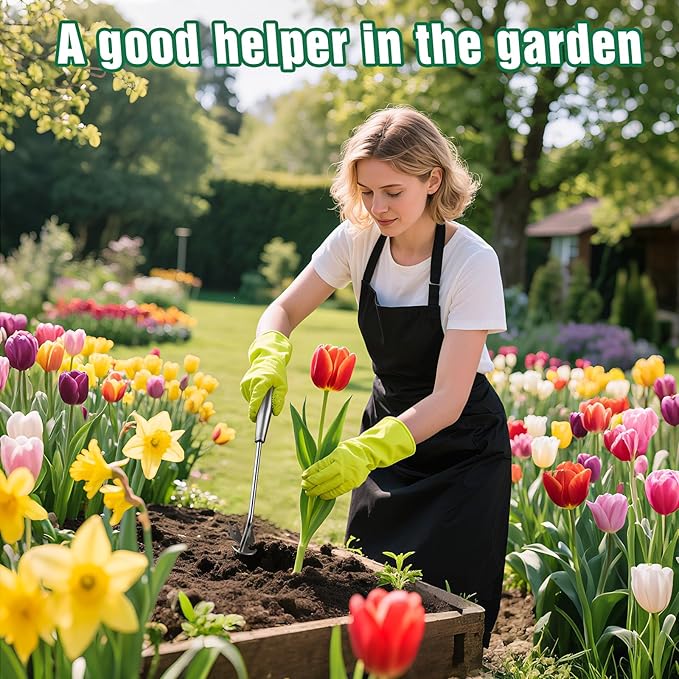 Weed Removal Tool, 2025 New Garden Weeding Tools Manganese Steel Hand Weeder Tool with Handle, 4 Teethes Dual Purpose Manual Weeders Tool Weed Pulling Tool for Garden19.6inch