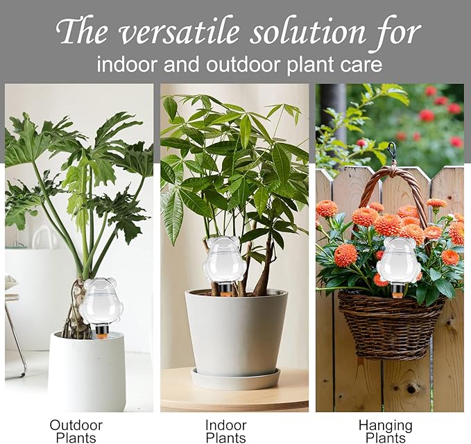 3Pcs Frog Plant Self Watering Globes for Indoor and Outdoor Plastic Water Bulbs Top Fill Plant Watering Globes Slow Release Terracotta Plant Watering Devices System for Plants, Clear