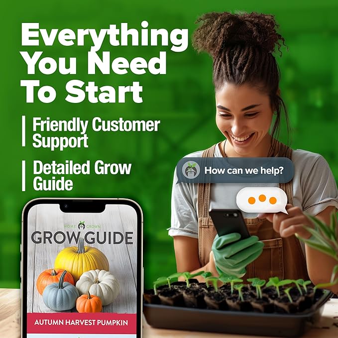 HOME GROWN Non GMO 5 Pumpkin Seeds Mix - 40 Seeds Heirloom Pumpkin for Planting Ideal Garden for Unique Varieties Yellow Paris and Casper, Culinary and Decorative Use